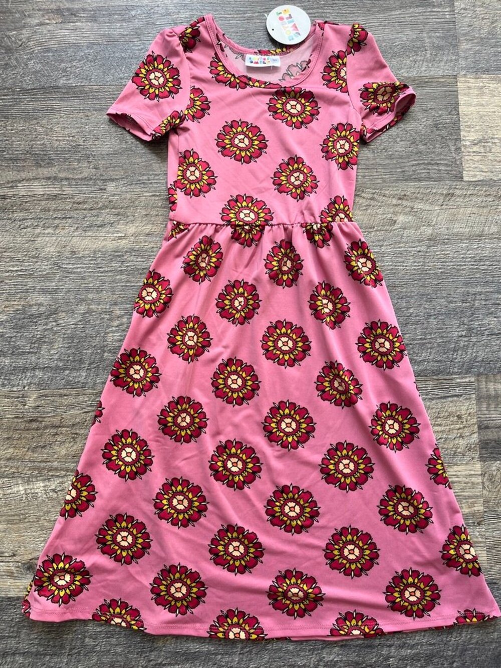 NWT Dot Dot Smile Scoopneck Maxi Dress Passionflower 3/4